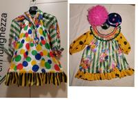 costumi pagliaccia  4-10 anni