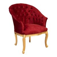 Poltrona Stile Luigi XVI Rosso Opulento - Consegna