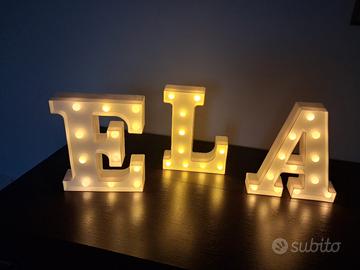 lettere luminose 