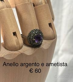 Anello in argento e ametista