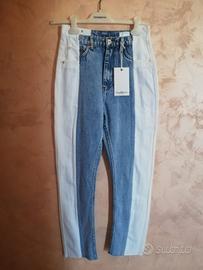 Jeans donna chiaro bicolore - NUOVO, con etichetta