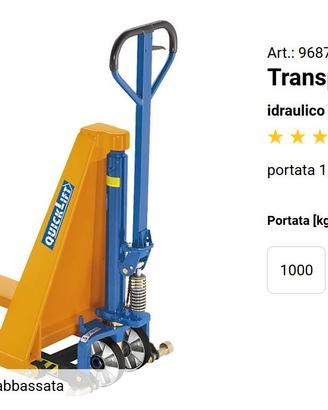 Transpallet a pantografoidraulico manuale