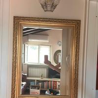 Specchio cornice foglia d’oro