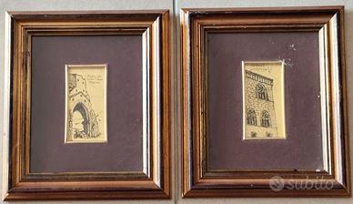 Dipinti a mano su lamina d’oro 22 KT – 2 quadretti