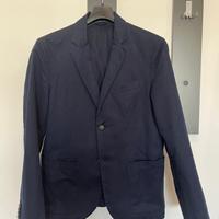 Giacca Blazer Benetton uomo  in misto lino Blue