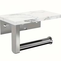 Portarotolo carta igienica con appoggio in marmo