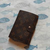 Portafoglio vintage pelle e tela LV