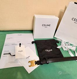 Cintura Céline in pelle nera