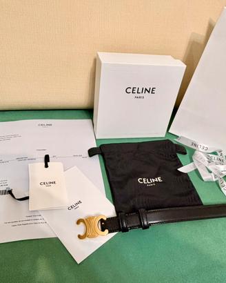 Cintura Céline in pelle nera