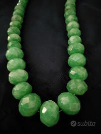 collana lunga radice di smeraldo 