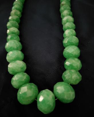 collana lunga radice di smeraldo 
