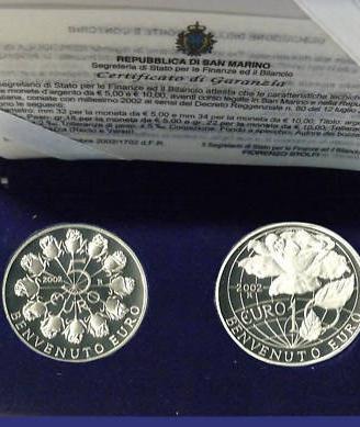 Dittico EURO Argento di San Marino 2002