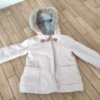 Cappottino Zara 98 in rosa con pelliccia removibil