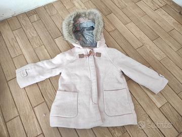 Cappottino Zara 98 in rosa con pelliccia removibil