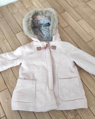 Cappottino Zara 98 in rosa con pelliccia removibil