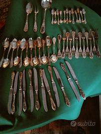 Servizio posate placcate argento