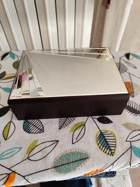 Scatola Portagioie in legno e argento silver