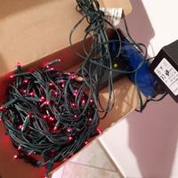 Catena natalizia luminosa con micro lampade rosse