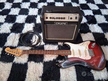 Chitarra elettrica + amplificatore Crate
