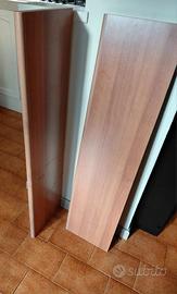 Coppia di mensole in legno 100×25 cm – con suppor