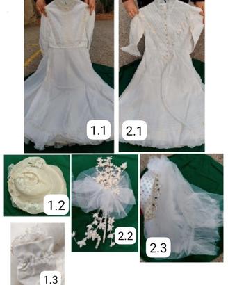 2 abiti prima comunione ragazza e accessori
