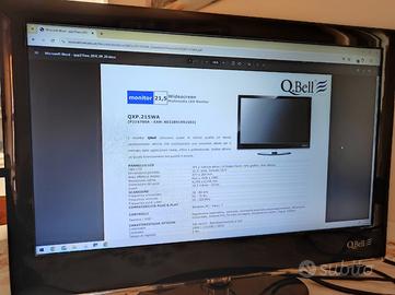 Monitor PC Q.Bell 21.5 pollici