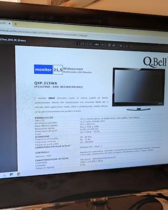Monitor PC Q.Bell 21.5 pollici