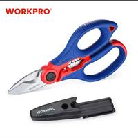 Forbici da elettricista workpro con clip astuccio