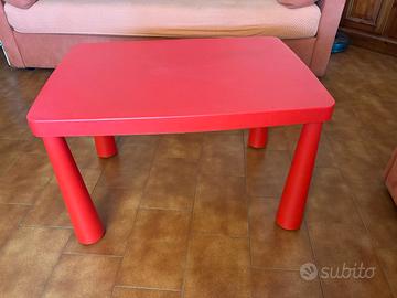 tavolino con sedie e sgabello 
