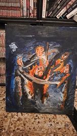 Dance of death tela/quadro/dipinto olio su tela