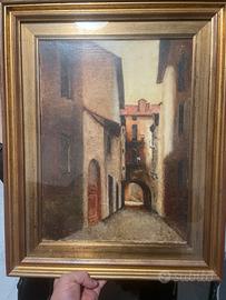 Quadro borgo antico di Pavia
