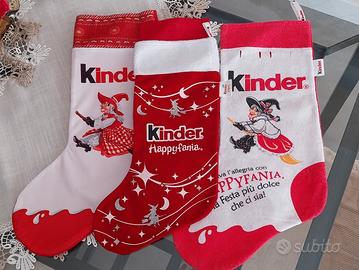 3 calze  natalizie vuote per dolci e caramelle