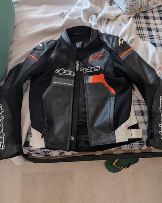 Giacca moto in pelle alpinestars GP Force