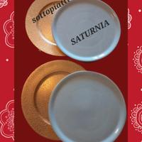 sottopiatti oro e bianco Saturnia 