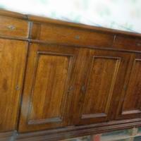 Credenza legno 2.15mt noce arte povera 