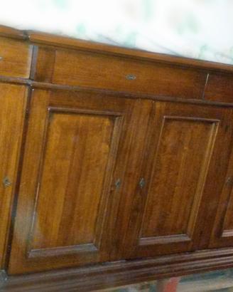 Credenza legno 2.15mt noce arte povera 