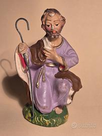 Statuina presepe San Giuseppe in gesso Italy
