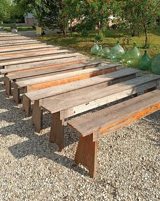 panche antiche chiesa ricevimento panchine legno 
