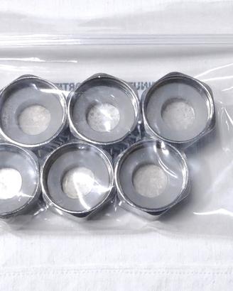 n. 6 tappi inox 304 da 1/2" pollice + guarnizione