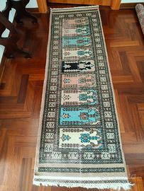 Tappeto passatoia vintage Pakistano Kashmir 