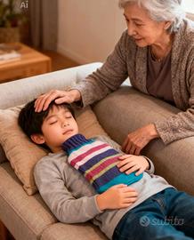 Piccola borsa acqua calda con maglioncino 