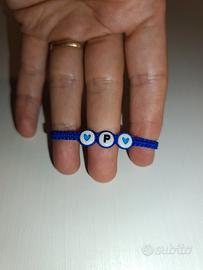 Bracciale Macramè Bambino con Iniziale P 