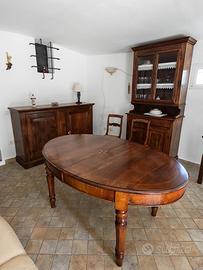 Sala da pranzo completa vintage in legno massello