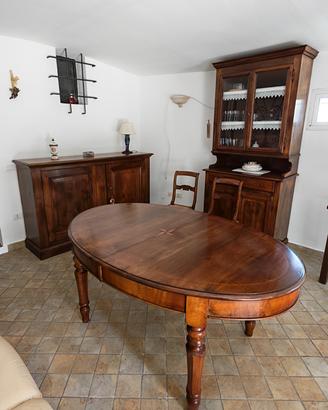 Sala da pranzo completa vintage in legno massello