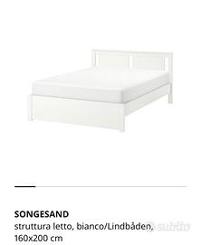 Letto 140X200 bianco nuovo ancora imballato