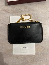 Portachiavi / Portamonete Gucci in Pelle Nera