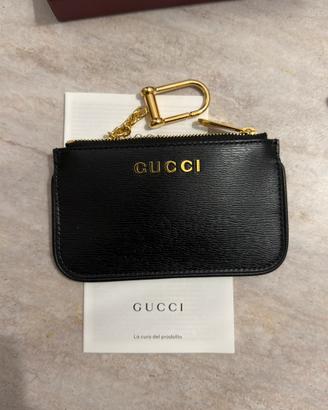 Portachiavi / Portamonete Gucci in Pelle Nera