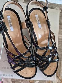 scarpe donna geox sandali zeppa verbuce nero