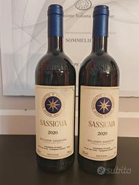 lotto vino sassicaia 2020