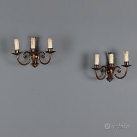 Coppia di Applique in Bronzo Dorato